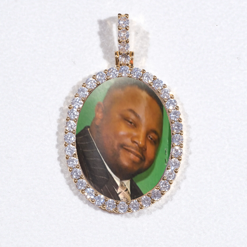 3D Oval Custom Picture Pendant