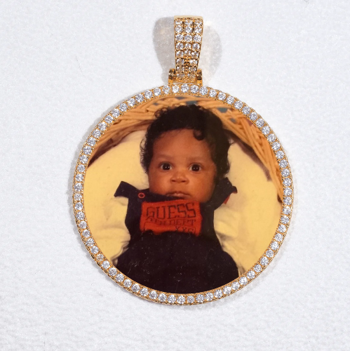 MEDIUM 3D CIRCLE CUSTOM PICTURE PENDANT