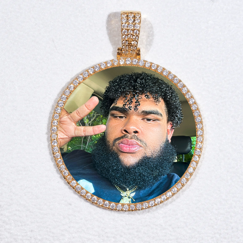 MEDIUM 3D CIRCLE CUSTOM PICTURE PENDANT