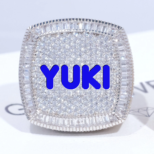 CUSTOM LETTER 3D ICED RING