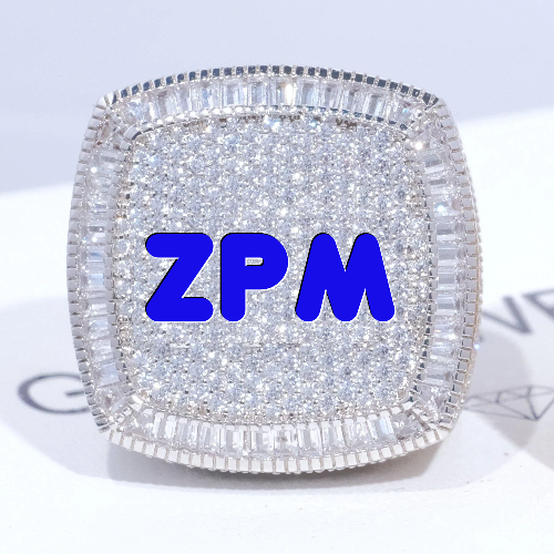 CUSTOM LETTER 3D ICED RING