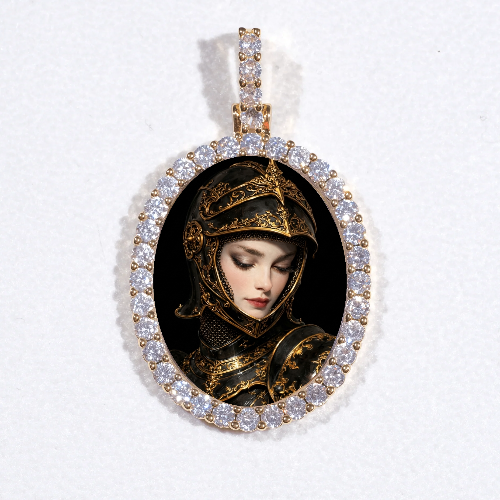 3D Oval Custom Picture Pendant