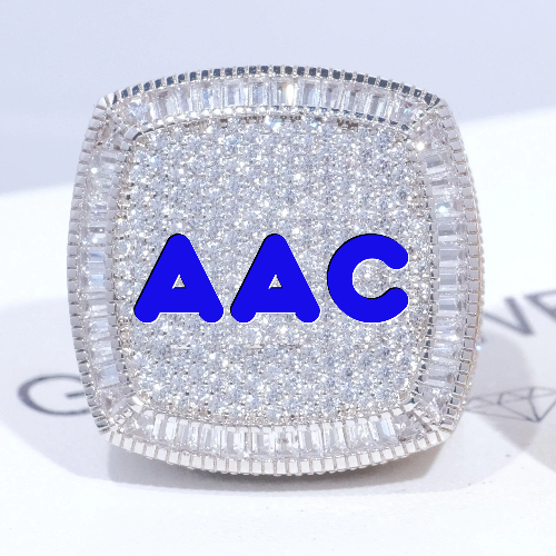 CUSTOM LETTER 3D ICED RING