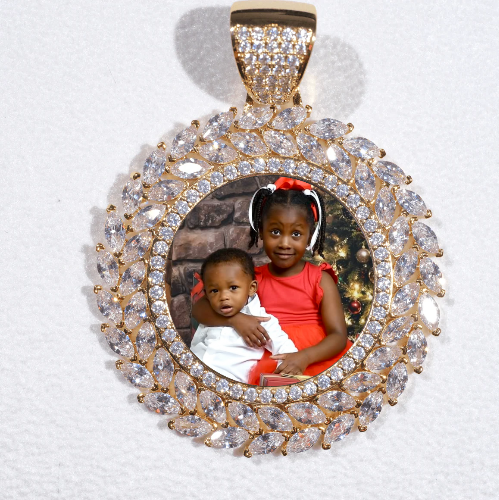Large 3D Wheat Ear Custom Picture Pendant