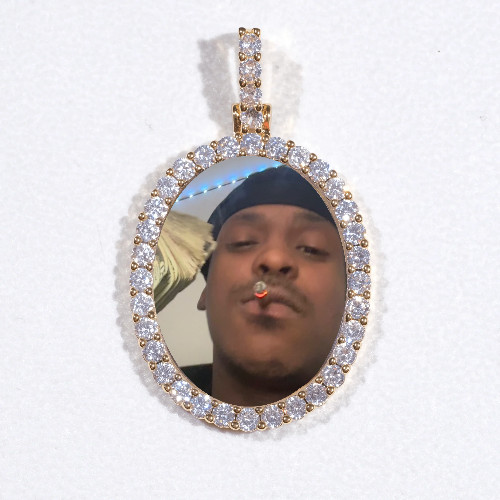 3D Oval Custom Picture Pendant