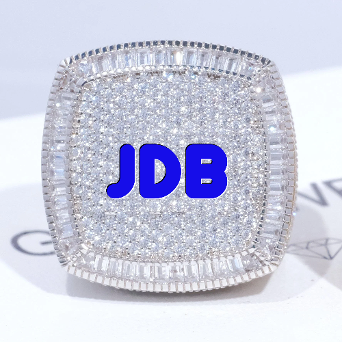 CUSTOM LETTER 3D ICED RING