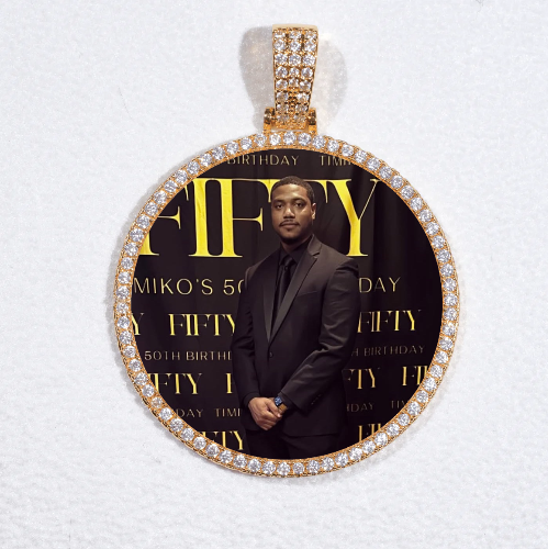 MEDIUM 3D CIRCLE CUSTOM PICTURE PENDANT