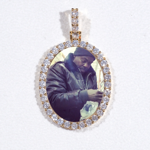 3D Oval Custom Picture Pendant
