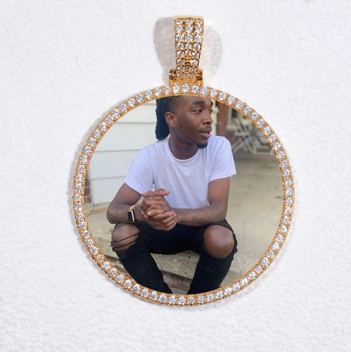 MEDIUM 3D CIRCLE CUSTOM PICTURE PENDANT