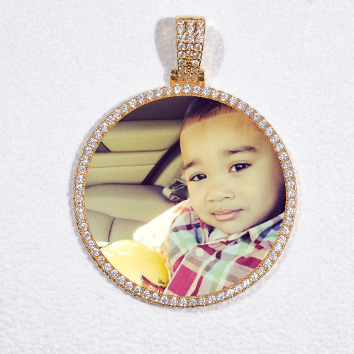 MEDIUM 3D CIRCLE CUSTOM PICTURE PENDANT