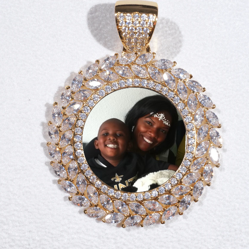 Large 3D Wheat Ear Custom Picture Pendant