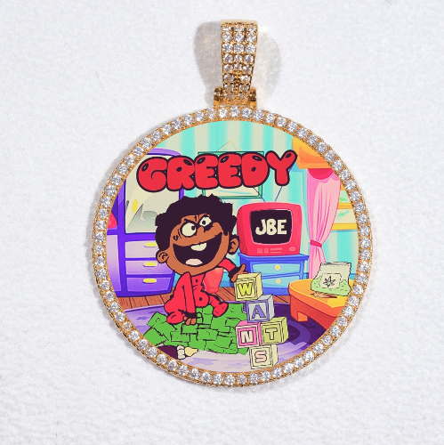 MEDIUM 3D CIRCLE CUSTOM PICTURE PENDANT
