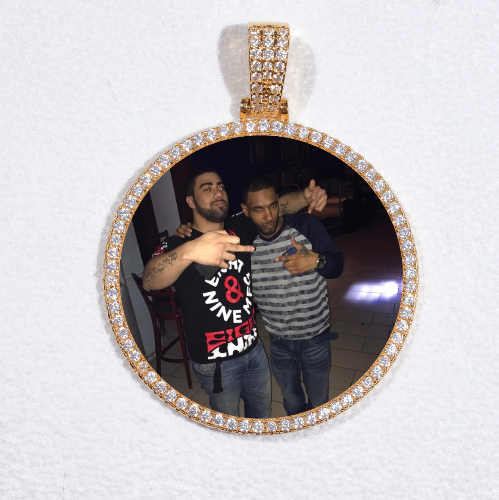 MEDIUM 3D CIRCLE CUSTOM PICTURE PENDANT