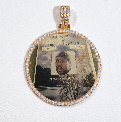 MEDIUM 3D CIRCLE CUSTOM PICTURE PENDANT
