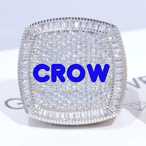 CUSTOM LETTER 3D ICED RING