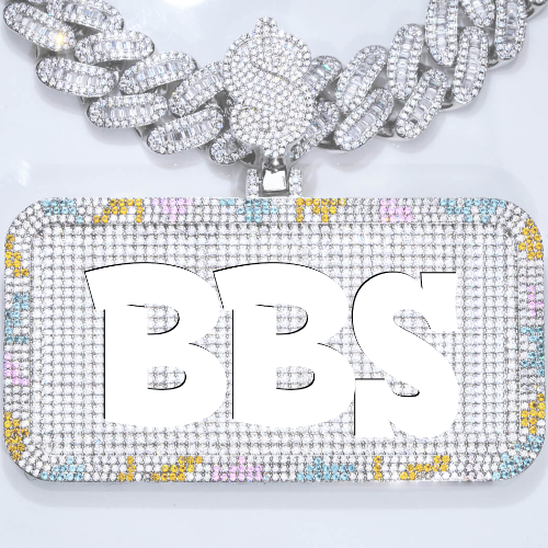 CUSTOM LETTER NECKLACE 3D COLORFUL SQUARE