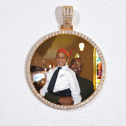 MEDIUM 3D CIRCLE CUSTOM PICTURE PENDANT