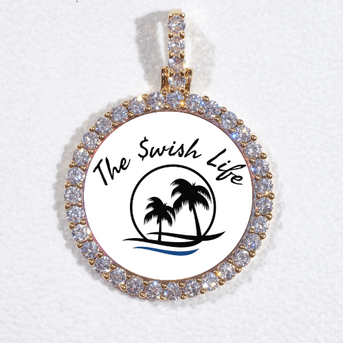 3D CIRCLE CUSTOM PICTURE PENDANT SMALL SIZE
