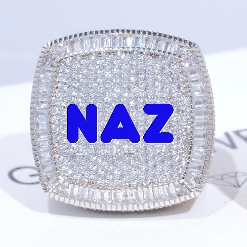 CUSTOM LETTER 3D ICED RING