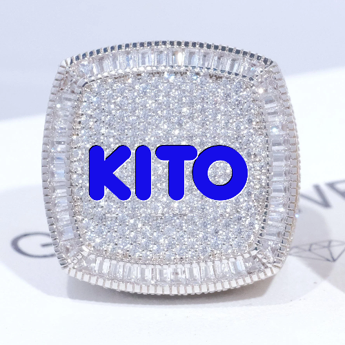 CUSTOM LETTER 3D ICED RING