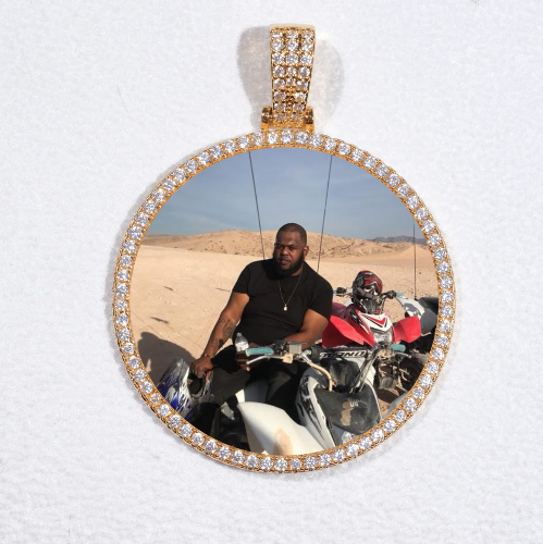 MEDIUM 3D CIRCLE CUSTOM PICTURE PENDANT