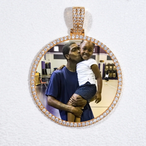 MEDIUM 3D CIRCLE CUSTOM PICTURE PENDANT