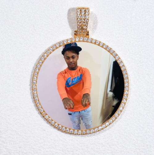 MEDIUM 3D CIRCLE CUSTOM PICTURE PENDANT