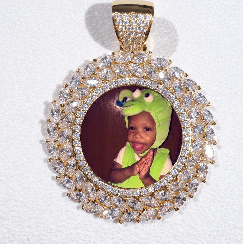 Large 3D Wheat Ear Custom Picture Pendant