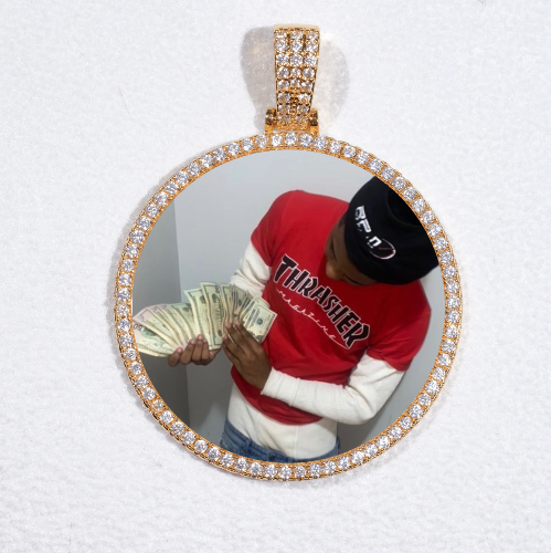 MEDIUM 3D CIRCLE CUSTOM PICTURE PENDANT