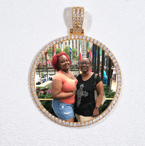 MEDIUM 3D CIRCLE CUSTOM PICTURE PENDANT