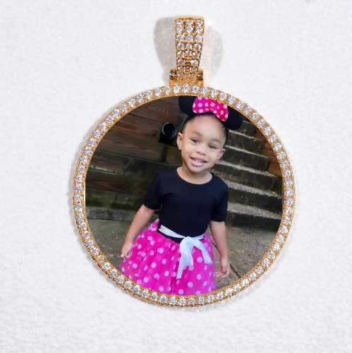 MEDIUM 3D CIRCLE CUSTOM PICTURE PENDANT