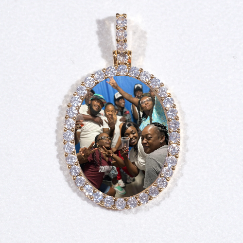 3D Oval Custom Picture Pendant