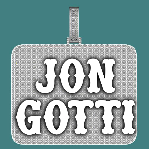 CUSTOM LETTER NECKLACE 3D BIG SQUARE
