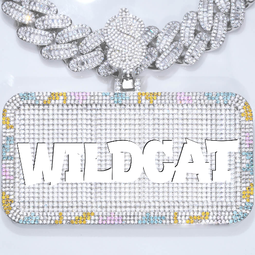 CUSTOM LETTER NECKLACE 3D COLORFUL SQUARE