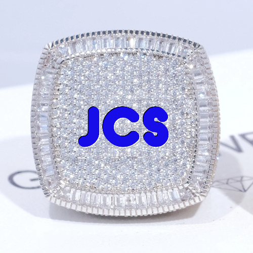CUSTOM LETTER 3D ICED RING