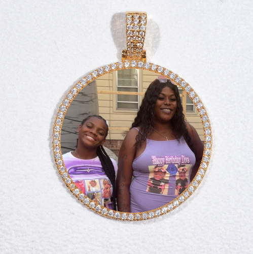 MEDIUM 3D CIRCLE CUSTOM PICTURE PENDANT