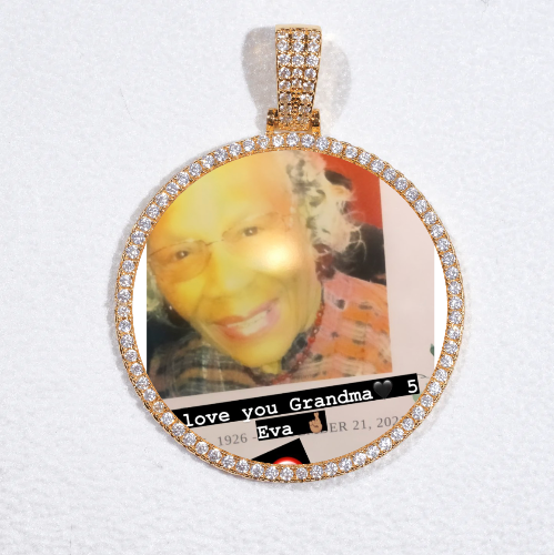 MEDIUM 3D CIRCLE CUSTOM PICTURE PENDANT