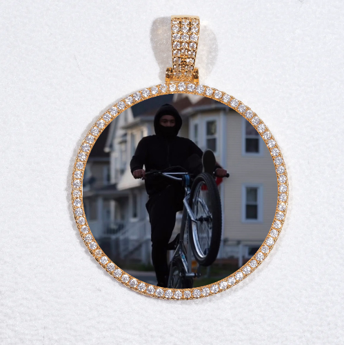 MEDIUM 3D CIRCLE CUSTOM PICTURE PENDANT
