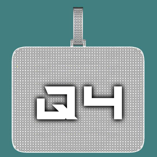 CUSTOM LETTER NECKLACE 3D BIG SQUARE