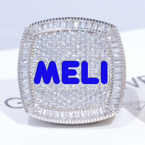 CUSTOM LETTER 3D ICED RING