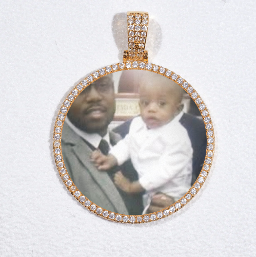 MEDIUM 3D CIRCLE CUSTOM PICTURE PENDANT