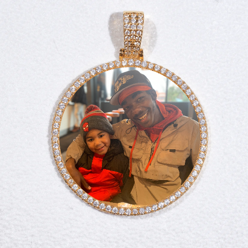MEDIUM 3D CIRCLE CUSTOM PICTURE PENDANT