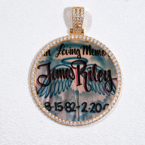 MEDIUM 3D CIRCLE CUSTOM PICTURE PENDANT