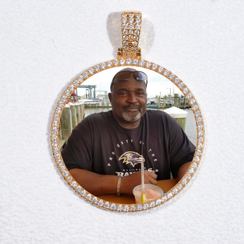 MEDIUM 3D CIRCLE CUSTOM PICTURE PENDANT