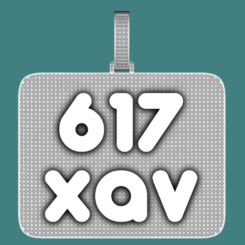 CUSTOM LETTER NECKLACE 3D BIG SQUARE