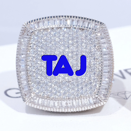 CUSTOM LETTER 3D ICED RING
