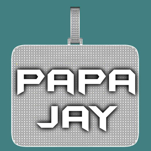 CUSTOM LETTER NECKLACE 3D BIG SQUARE