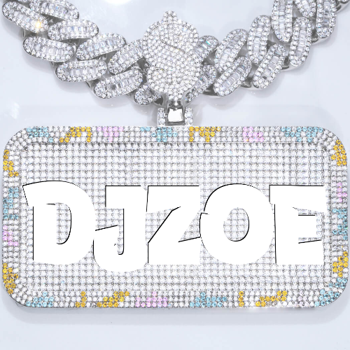 CUSTOM LETTER NECKLACE 3D COLORFUL SQUARE