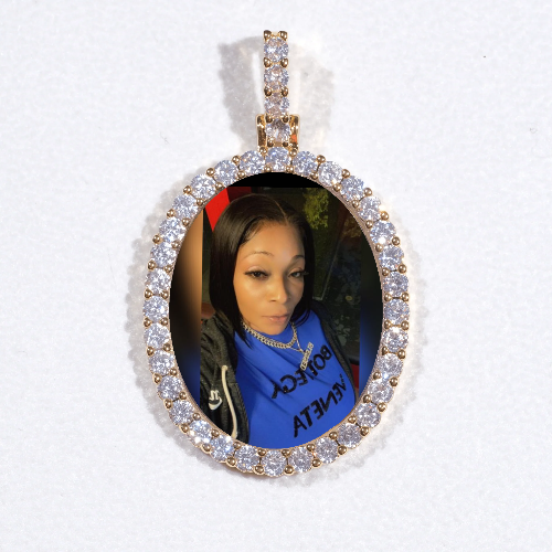 3D Oval Custom Picture Pendant