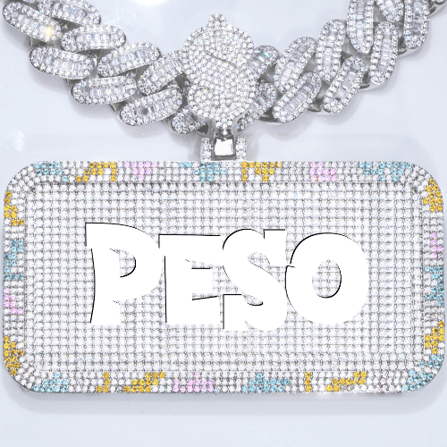 CUSTOM LETTER NECKLACE 3D COLORFUL SQUARE